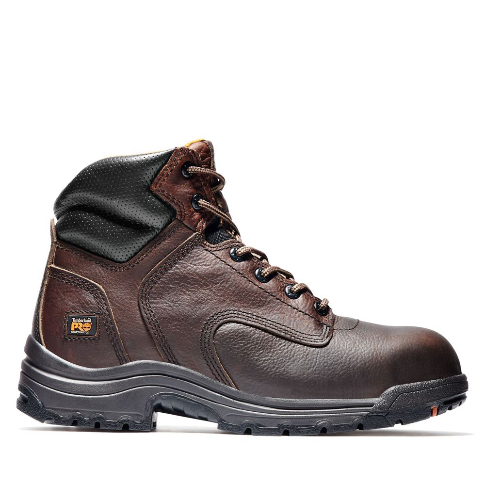 Bocanci De Muncă Timberland Barbati Maro - Pro® Titan® 6\" Comp Toe - Romania - ECHAQW124